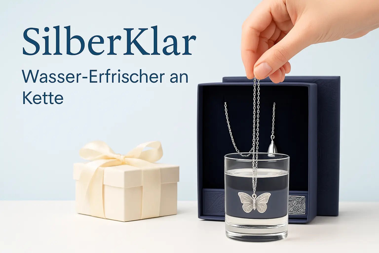 SilberKlar – Wasser-Erfrischer an Kette: Reinheit zum Verschenken - Premium Geschenkideen