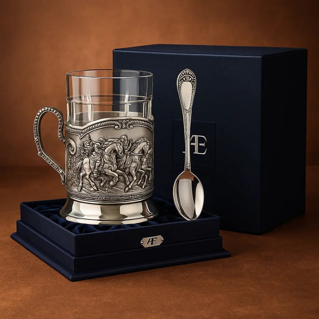 Teeglashalter mit Teeglas - Premium Geschenkideen