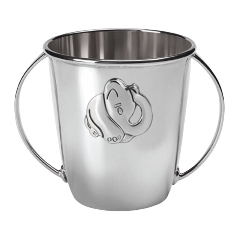 Baby cup with handle 925 silver elephant