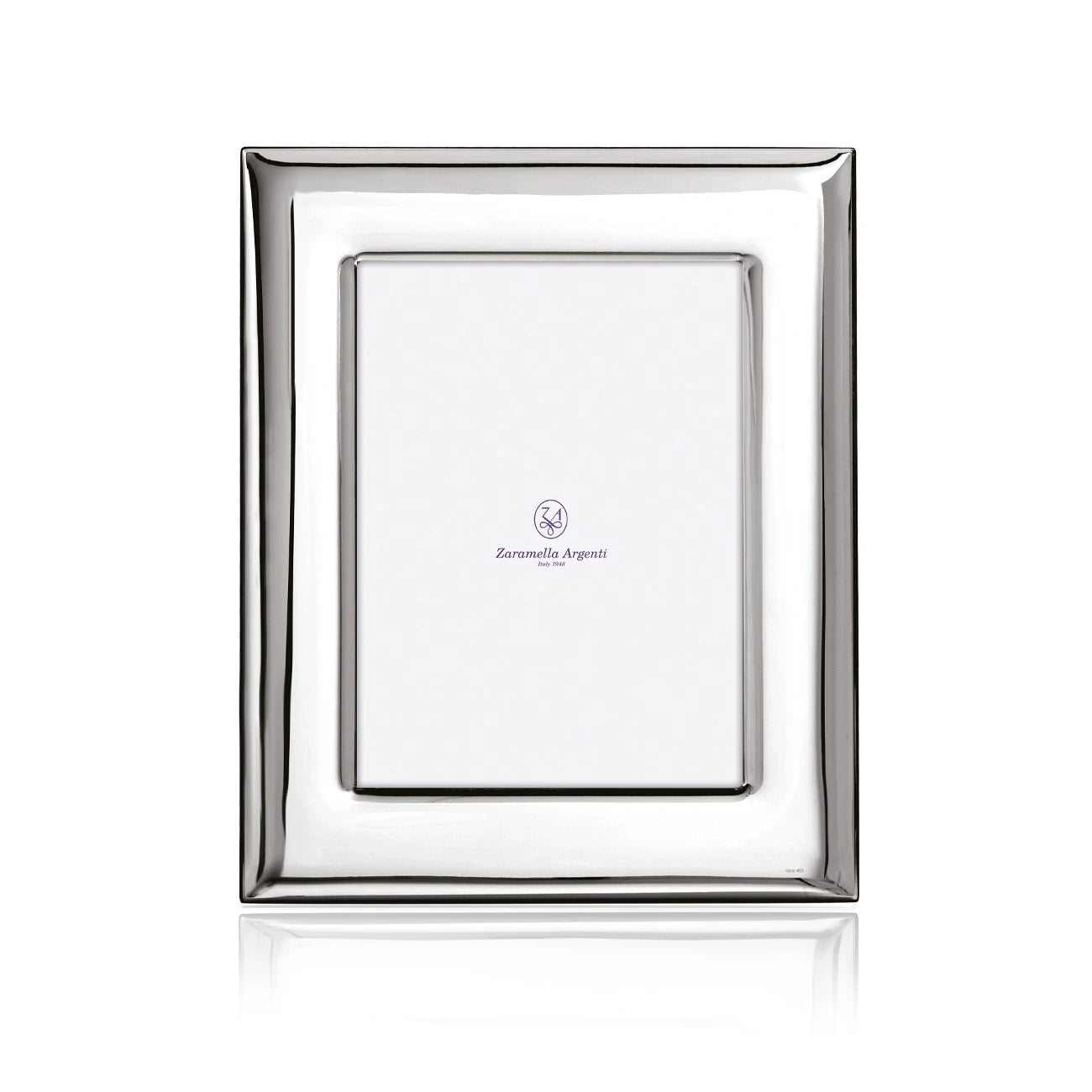 Bilderrahmen 925 Silber Berlin Zaramella — großer Fotorahmen 13×18 cm mit breiter gewölbter Fassung, hochglanzpoliert