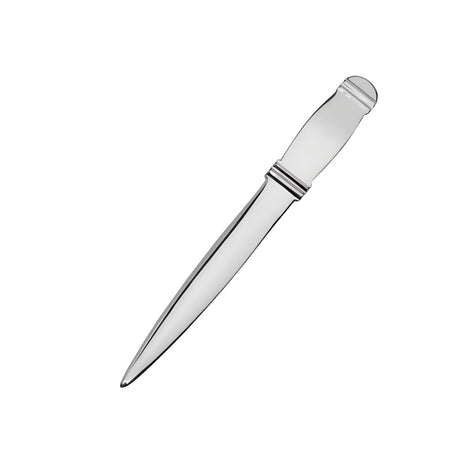 Brieföffner aus 925 Sterling Silber, glatt poliert mit schlichtem Griff – edles Büroaccessoire mit Gravuroption.