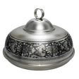Butterdose 925 Silber mit Deckel & Niello - Gravur Rundform