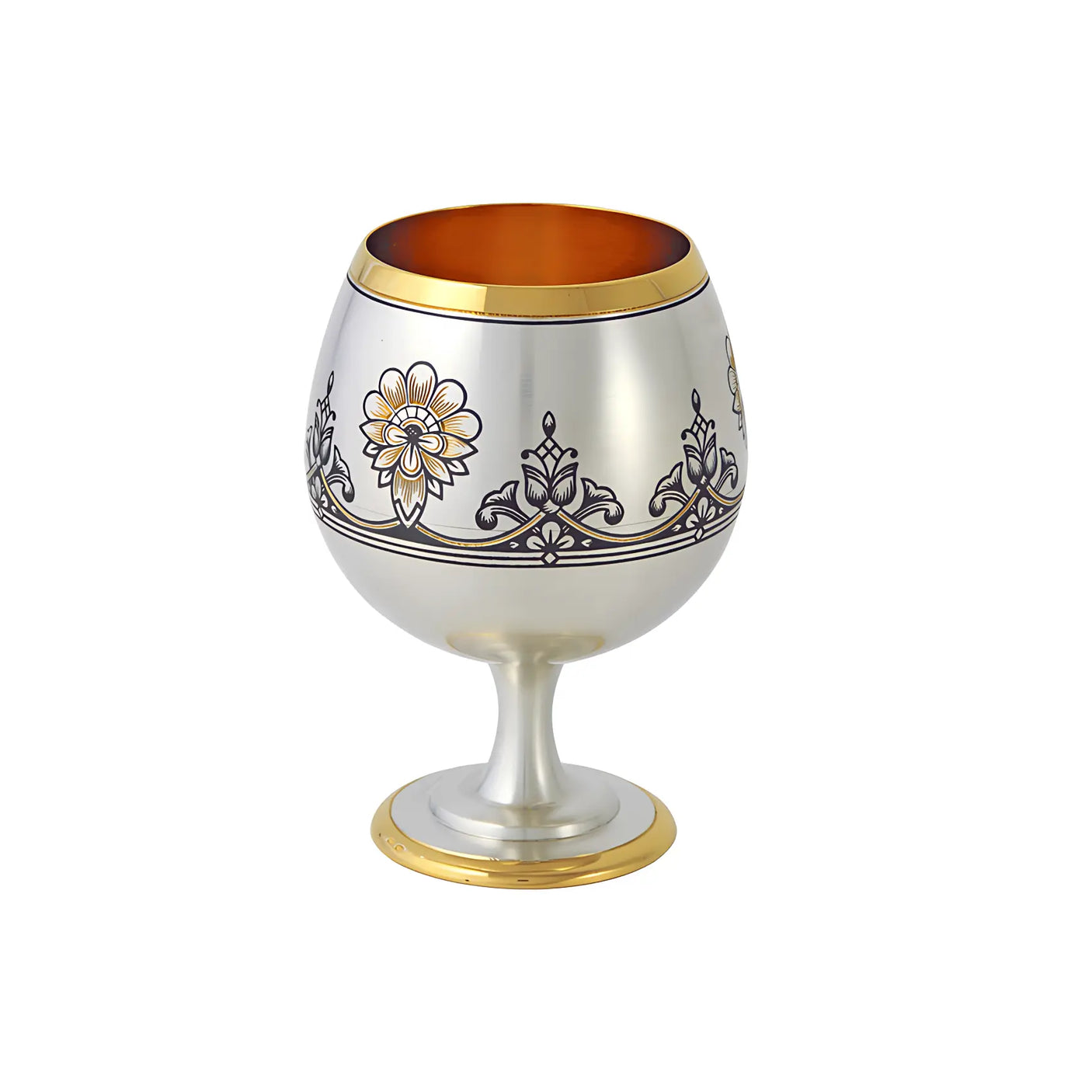 Schnapsservice Set 925 Silber vergoldet Niello | Astra Classic | 4 - teilig