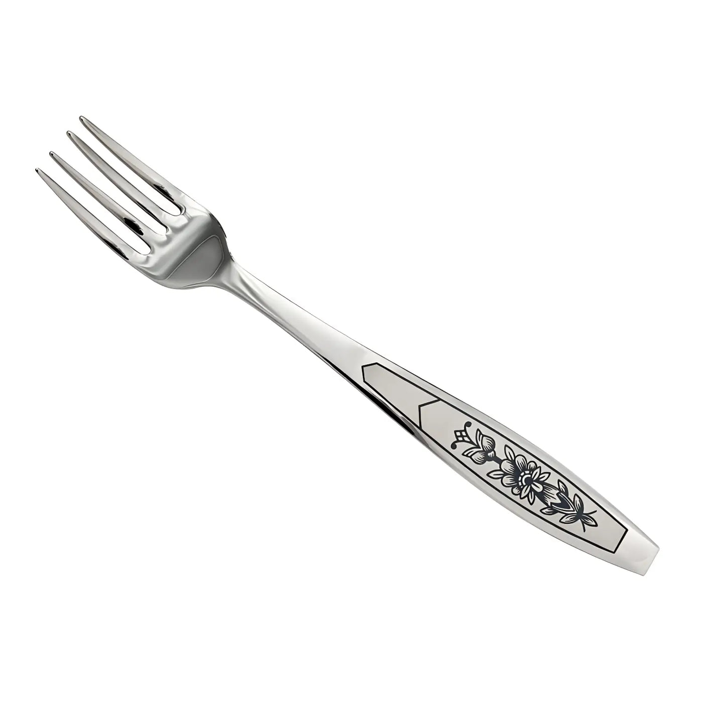 Dessertgabel 925 Silber – Astra Black mit Niello - Design