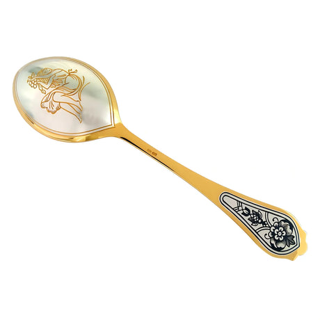 Dessertlöffel 925 Silber vergoldet – Sternzeichen Jungfrau
