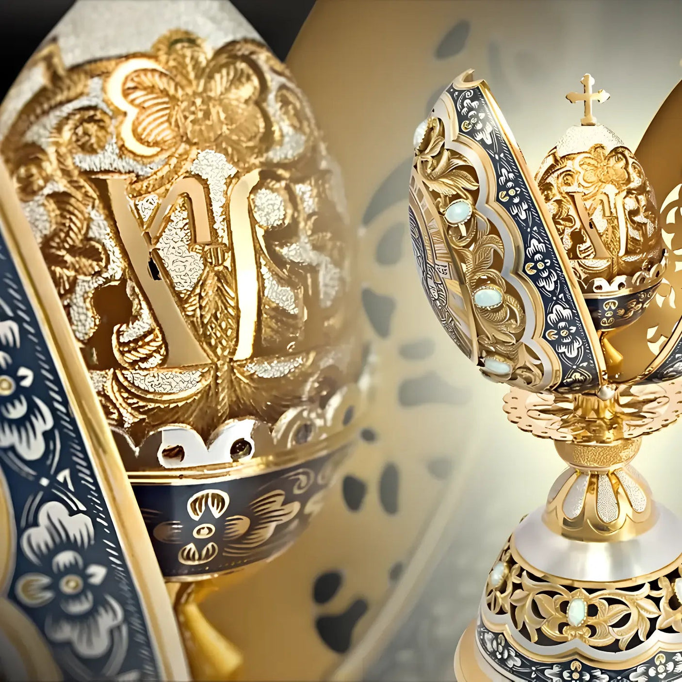 Geschenkei „Orthodoxe Krone“ – mit Ikone & Edelverzierung