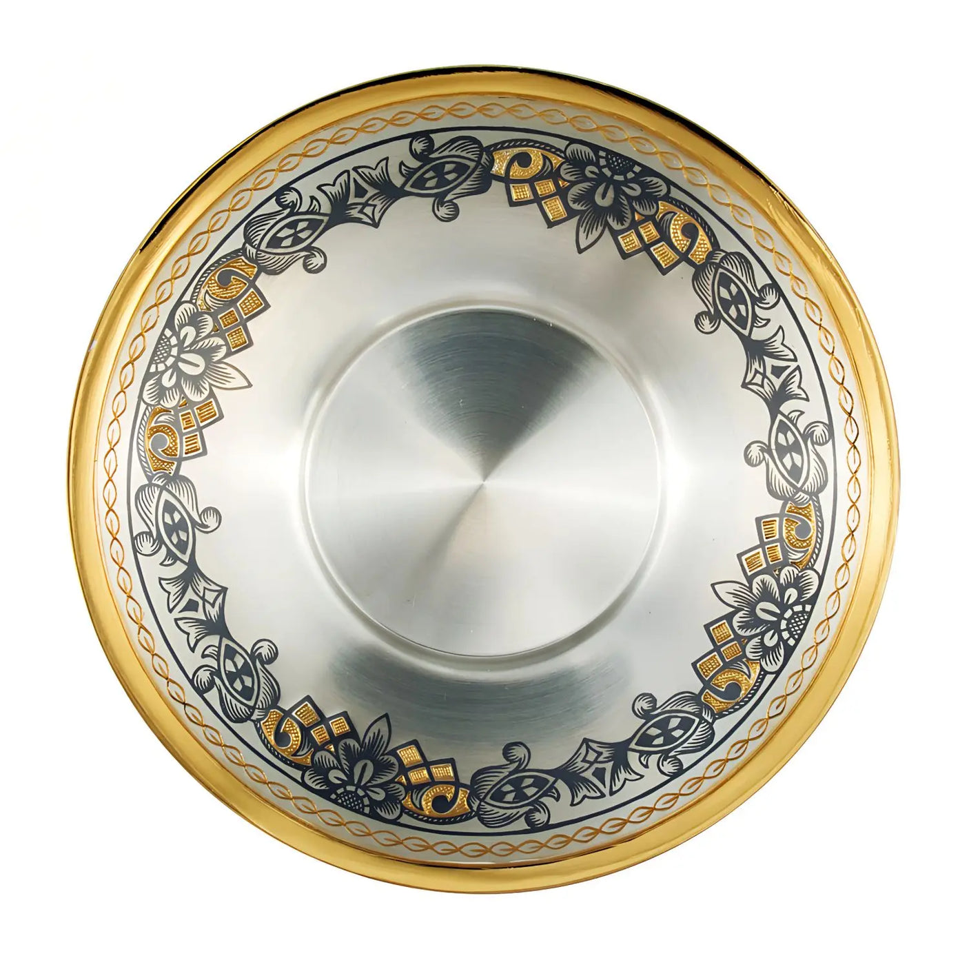 Kaffee - & Teeuntertasse „Tradition“ – 925 Silber vergoldet mit Niello