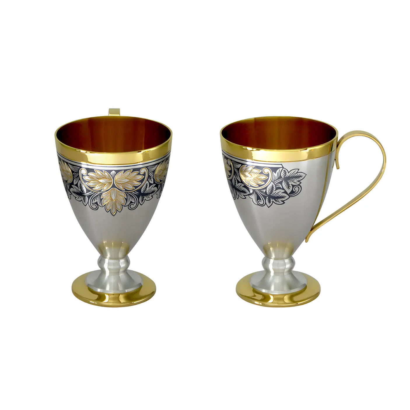 Kaffeeservice Hopfen 925 Silber – Luxus - Geschenkset für 2 Personen