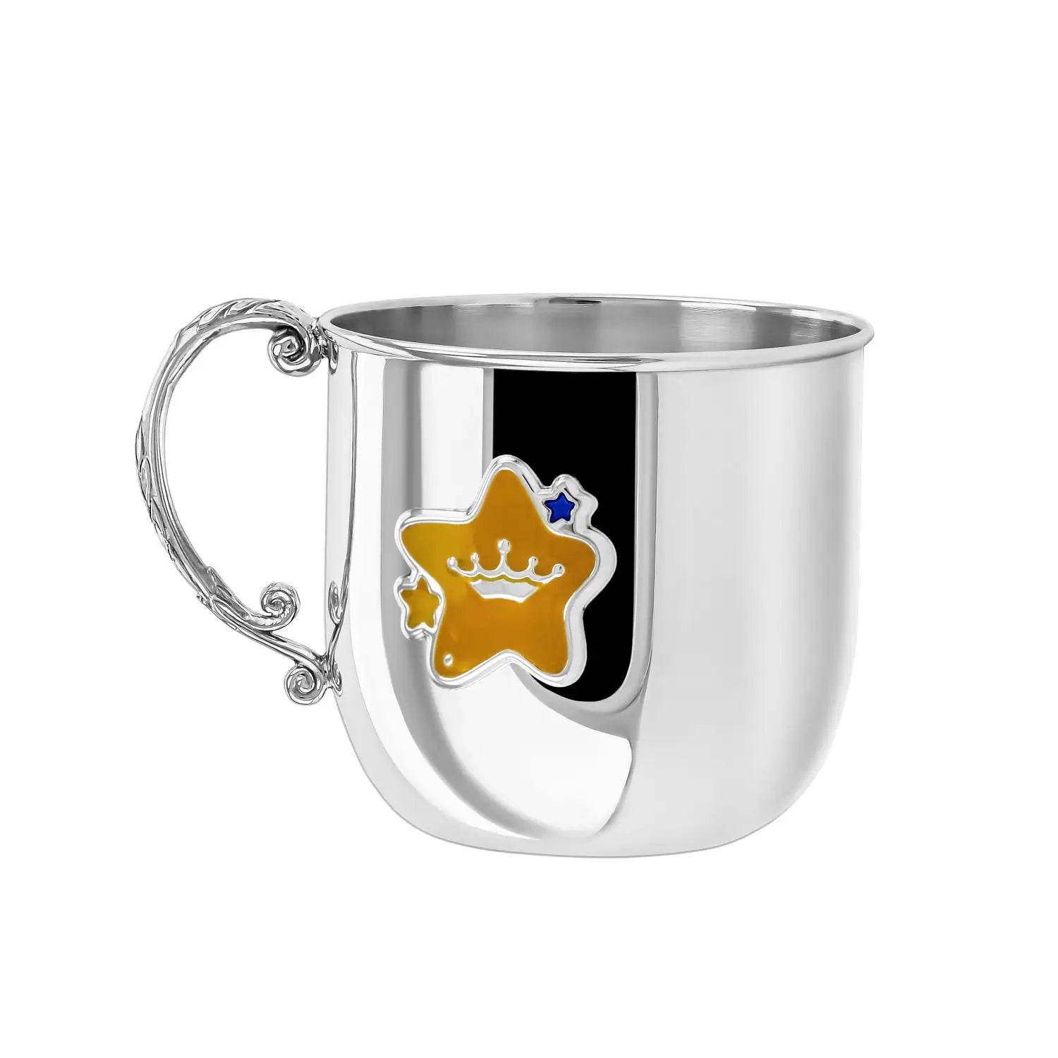 Geschenkset Baby 925 Silber Sterne gelb - blau – gravierbar