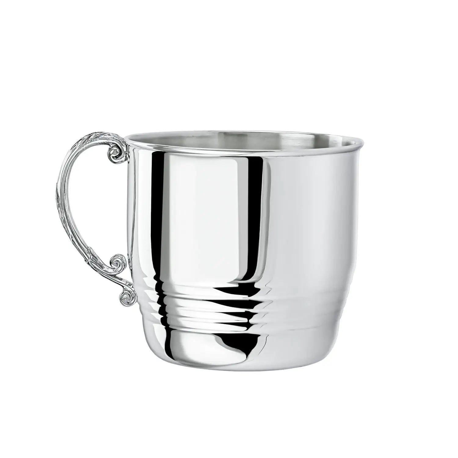 Baby Geschenkset 925 Silber Becher + Löffel Herz - Motiv mit Gravur