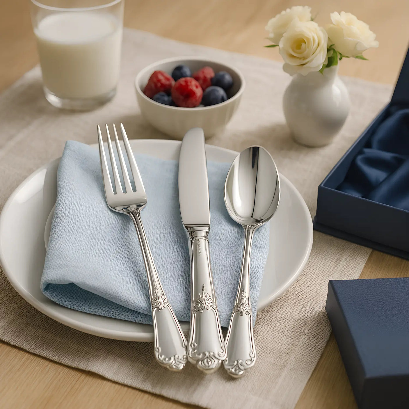 Kinderbesteck 925 Silber Prestige – 3 - teiliges Set