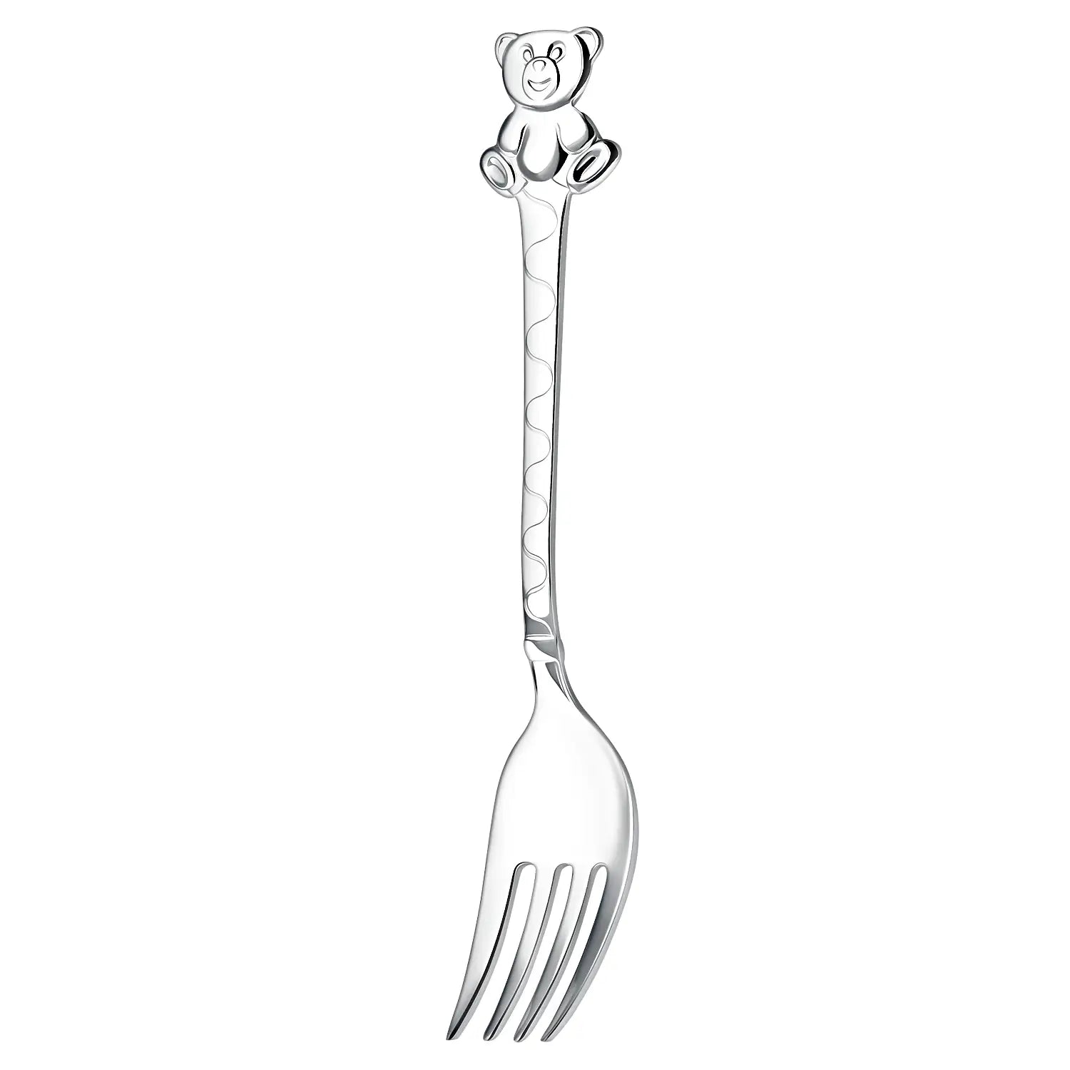 Kindergabel mit Teddybär aus 925 Silber, DoDo Kollektion, Geschenk zur Taufe.