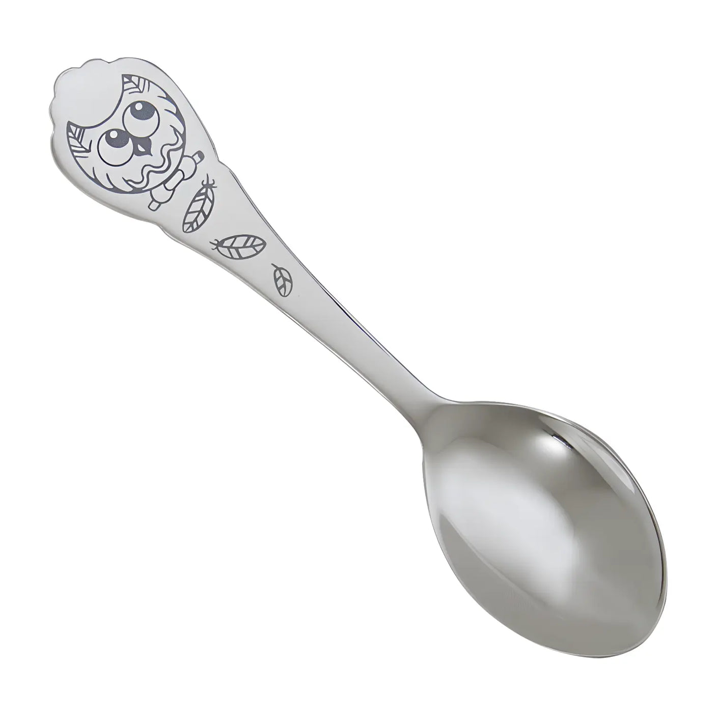 Kinderbesteck Set "Eulen" - 925 Silber, Niello - Verierung