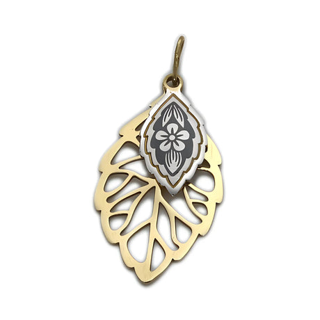 Set „Blattgold“ – Nielloa Schmuckset mit Collier, Ring & Ohrhängern