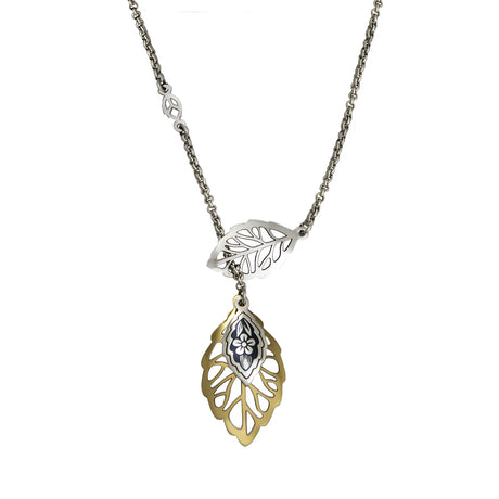Set „Blattgold“ – Nielloa Schmuckset mit Collier, Ring & Ohrhängern