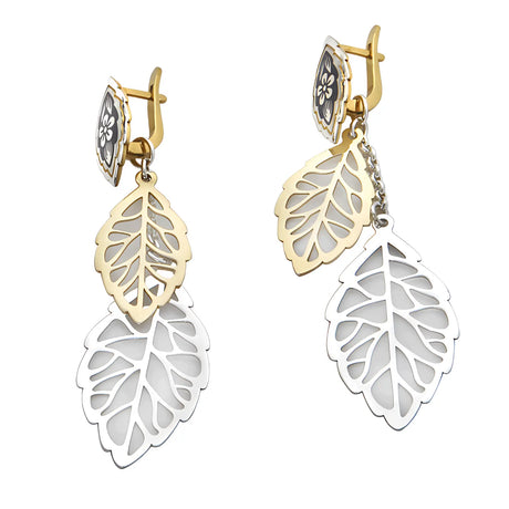 Set „Blattgold“ – Nielloa Schmuckset mit Collier, Ring & Ohrhängern