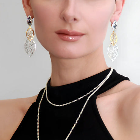 Set „Blattgold“ – Nielloa Schmuckset mit Collier, Ring & Ohrhängern