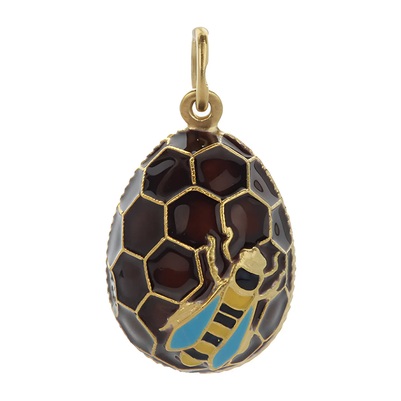 Osteranhänger Biene – Silber, Emaille & Vergoldung