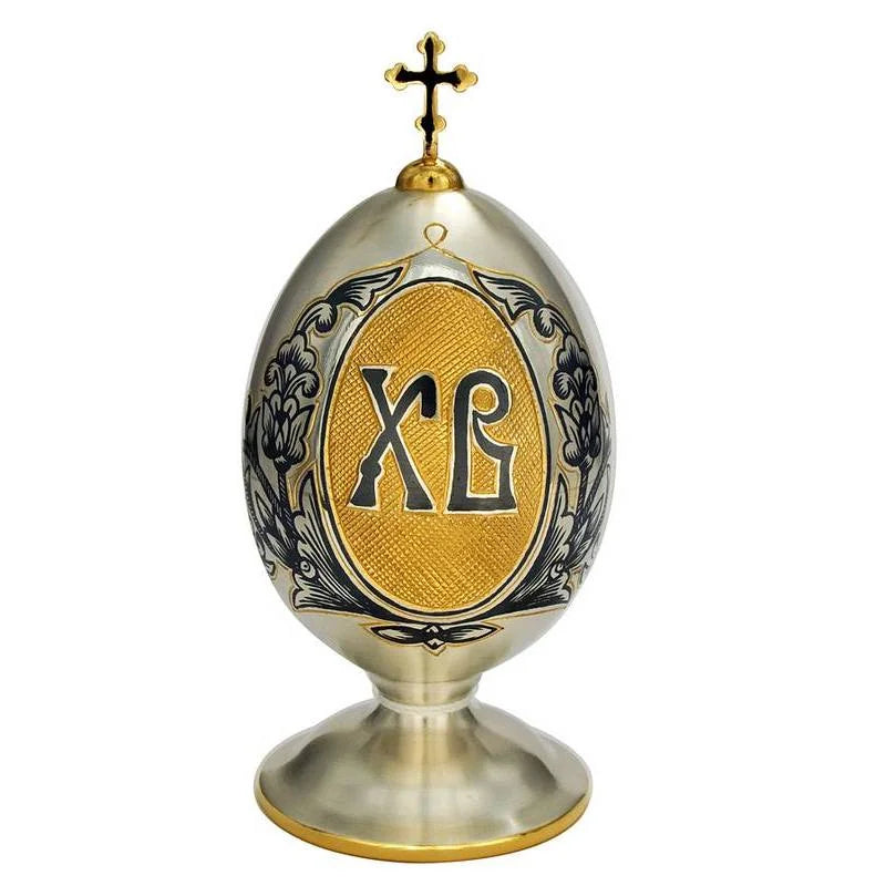 Silber Souvenir-Ei Osterei aus 925 Silber mit Niello - Premium Geschenkideen