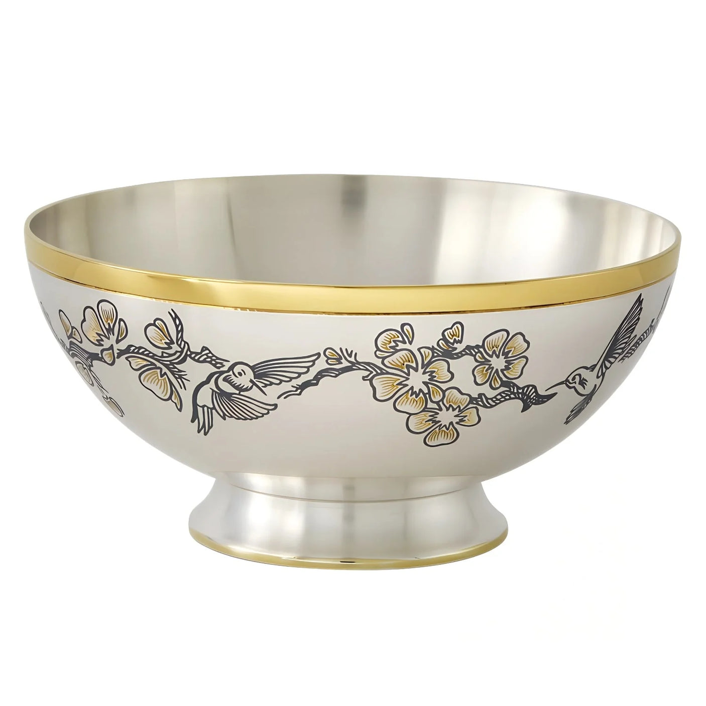 Piala Tasse aus 925 Silber vergoldet mit Niello-Verzierung SAKURA Kollektion 140 ml
