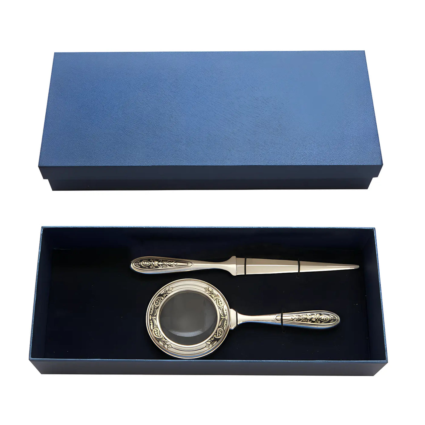 Geschenkset Brieföffner & Lupe 925 Silber Nielloa