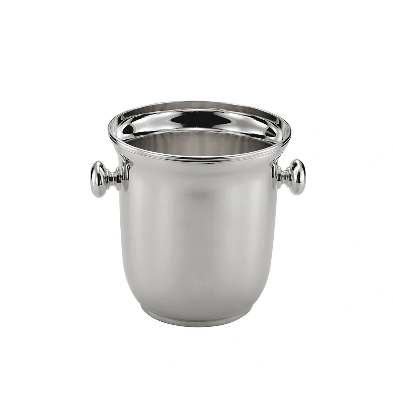 Sektkühler 925 Silber Inglese Zaramella — massiver Champagnerkübel mit zwei Knaufgriffen, hochglanzpoliert, gravierbar, Freisteller