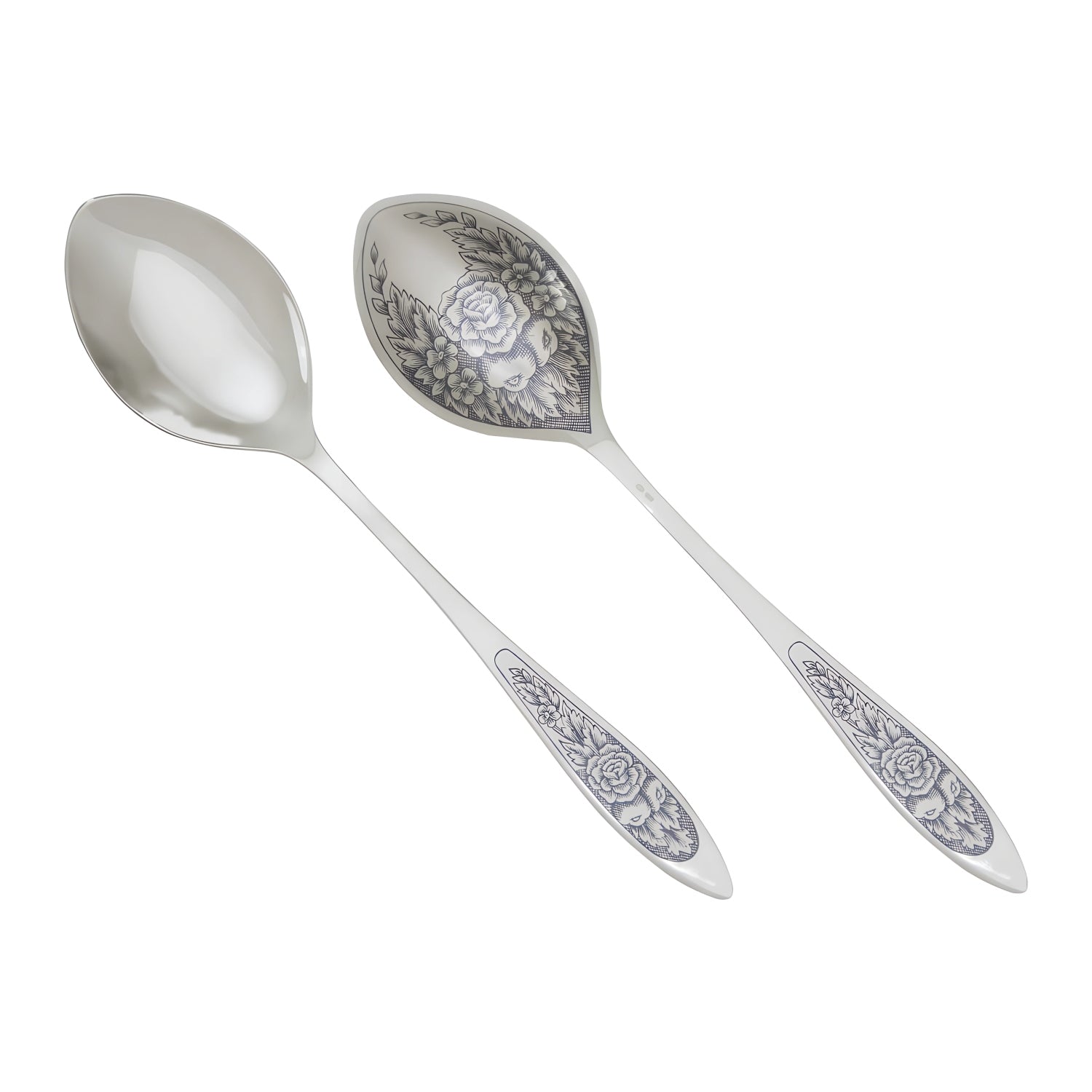 Suppenlöffel aus dem Silberbesteck Set PROVENCE aus 925 Silber mit feinem Niello-Muster.