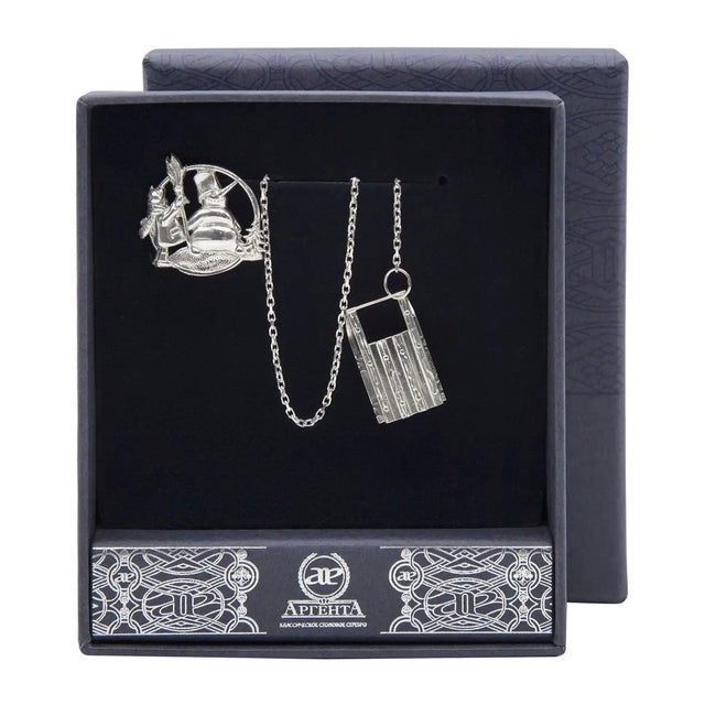 SilberKlar Wasser - Erfrischer an Kette „Schneemann“