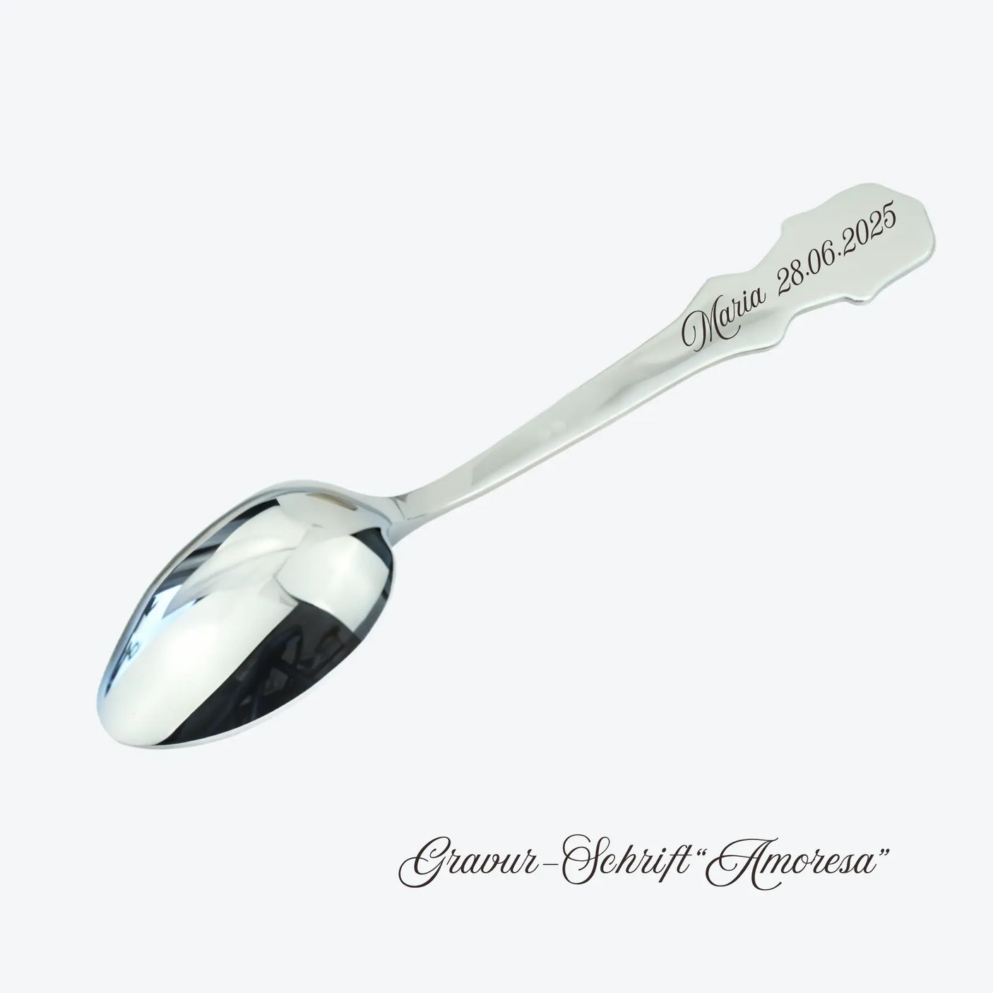 Tauflöffel 925 Silber vergoldet mit Schutzengel – Gravur möglich