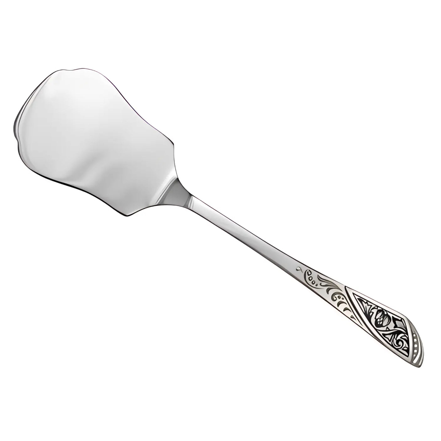 Tortenheber „Snowdrop“ – 925 Silber mit Niello & Handgravur