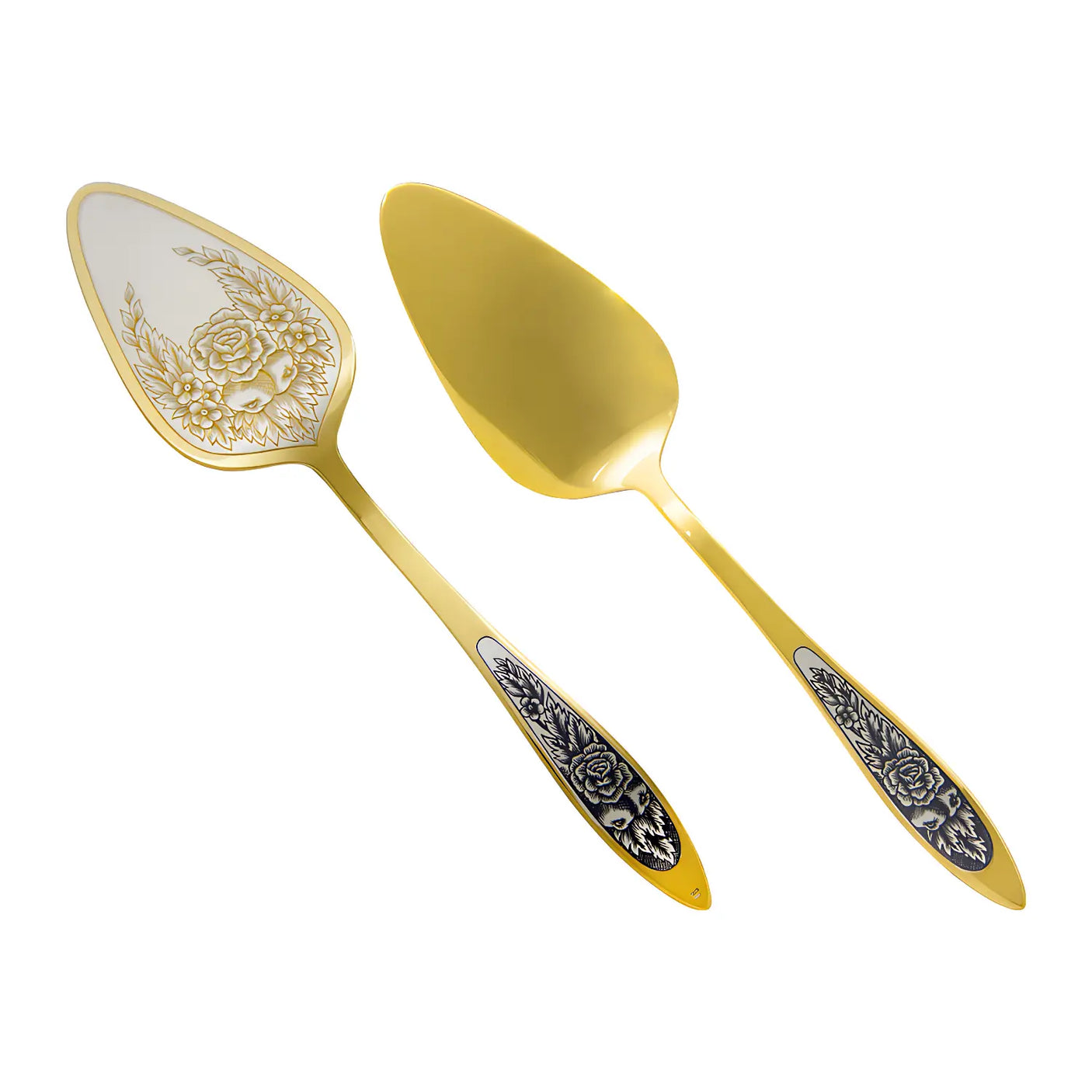 Tortenheber „Provence“ – 925 Silber mit Vergoldung & Handgravur