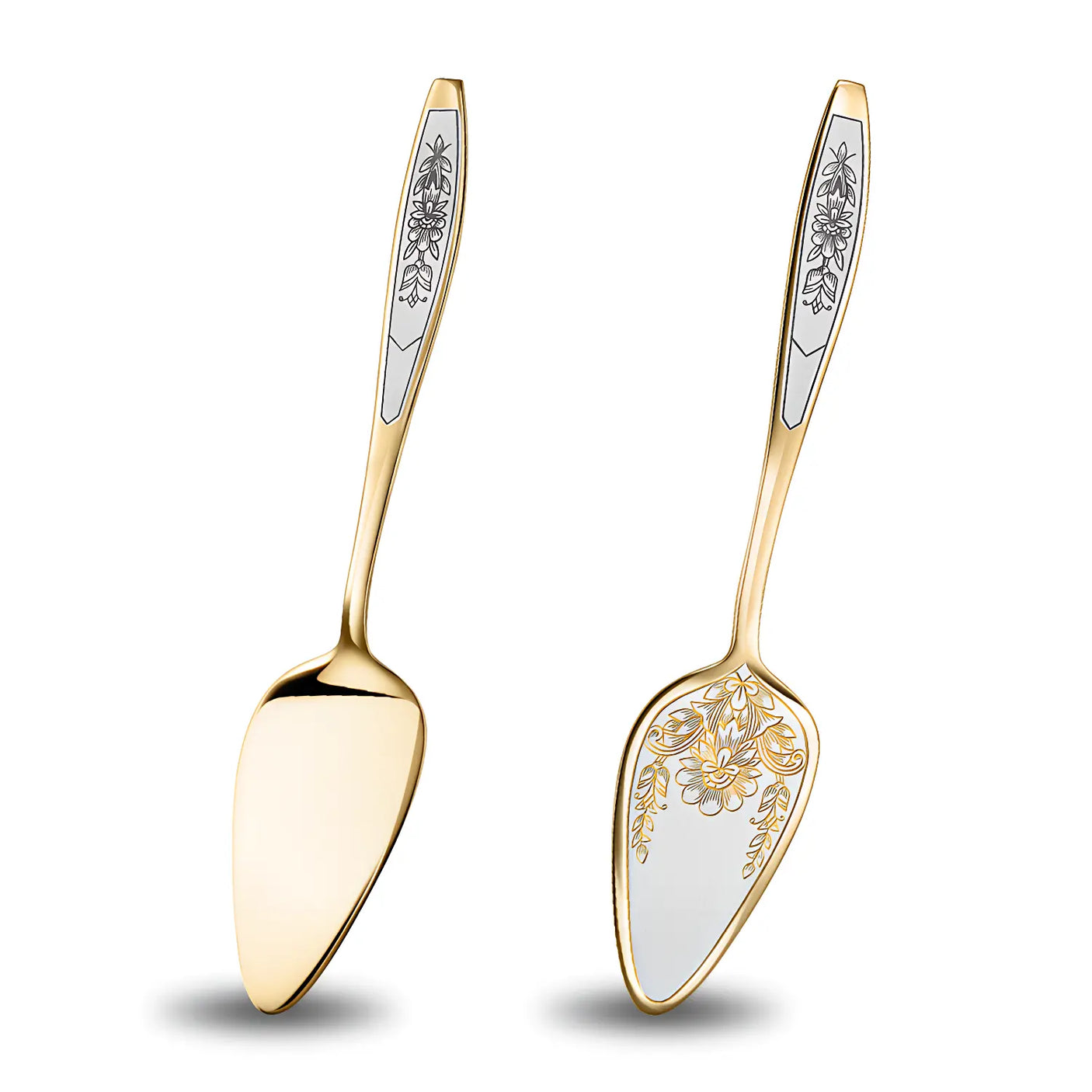 Tortenheber Astra Classic – 925 Silber vergoldet mit Niello - Design