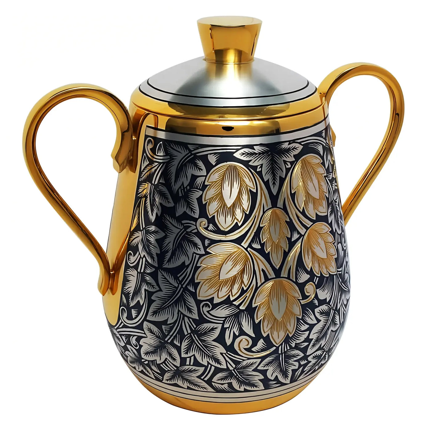 Zuckerdose 925 Silber vergoldet – Kollektion „Hopfen“ | Historisches Design (1969)