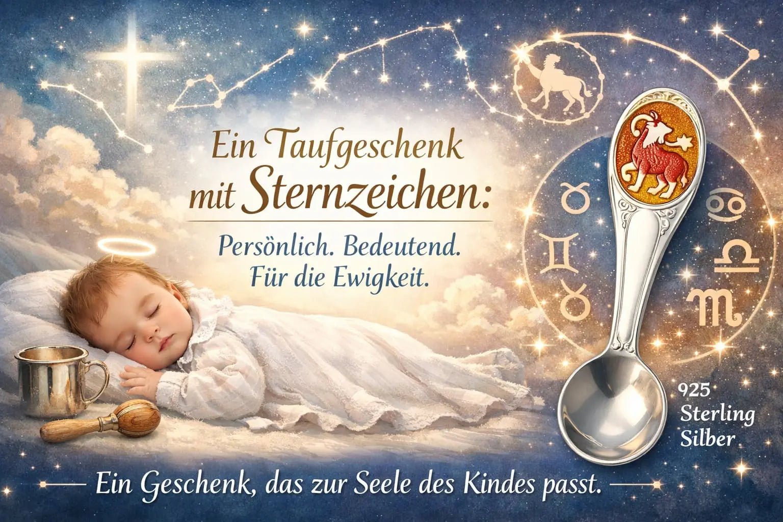 Taufgeschenk mit Sternzeichen — das persönlichste Patengeschenk - Premium Geschenkideen