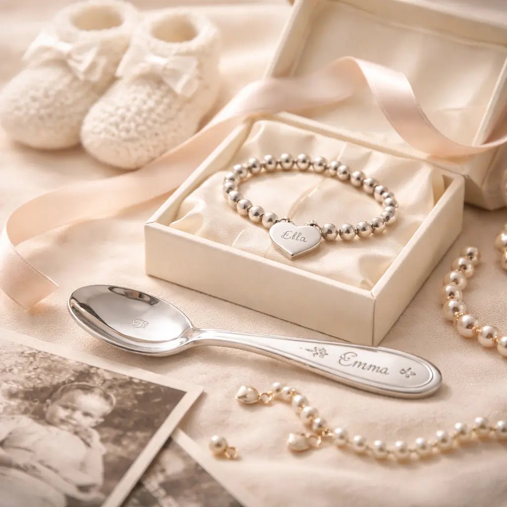 Babygeschenke aus 925 Silber — personalisiert zur Geburt & Taufe - Premium Geschenkideen