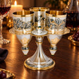 Perevörtischi Gold Eiche 925 Silber Niello — Lifestyle-Setting am Weintisch