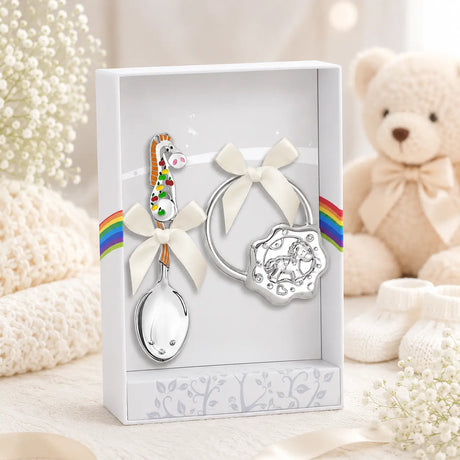 baby-geschenkset-925-silber-pferd-loeffel-rassel-regenbogen