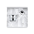 Geschenkset 925 Silber Bär — Kinderbecher mit Bär-Relief und gebogener Babylöffel in weißer Box
