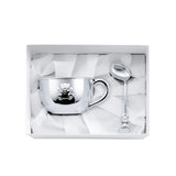 Gift set baby cup &amp; baby spoon 925 silver bear