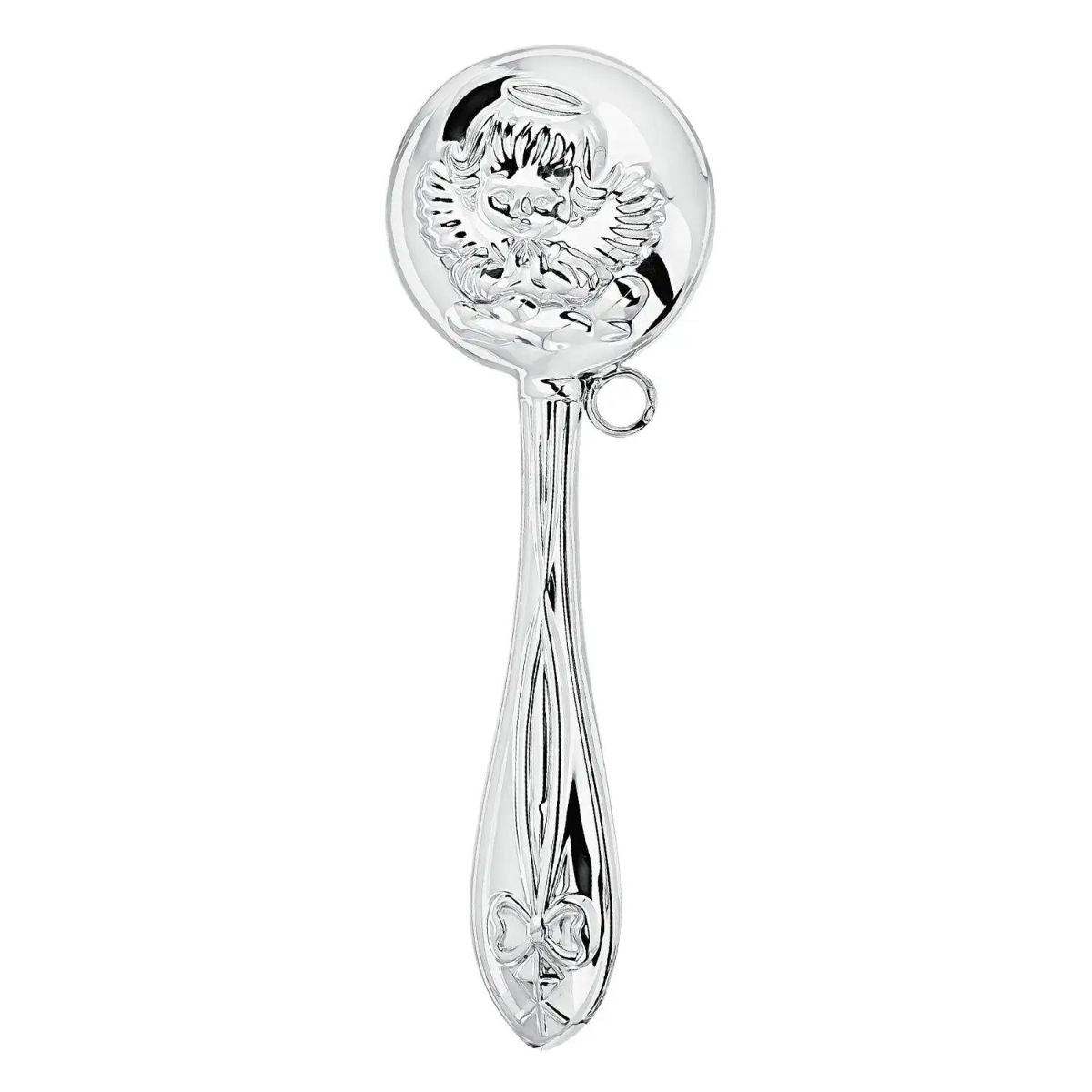 Gift set for babies 925 silver with pacifier &amp; rattle angel 