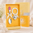 Baby Geschenkset 925 Silber Herz – Babylöffel & Beißring