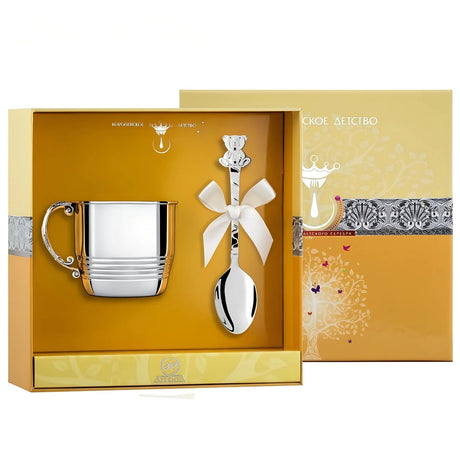 Geschenkset für Babys 925 Silber Teddybär - Premium Geschenkideen