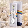 Babylöffel aus 925 Silber mit schwarz-goldenem Kätzchen-Emaille-Motiv – elegantes Geschenk zur Geburt oder Taufe