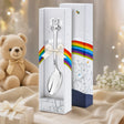 Babylöffel 925 Silber mit Teddybär-Motiv — Lifestyle-Setting, liebevolles Geschenk zur Geburt
