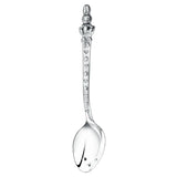 Kinderlöffel aus echtem Silber mit taktiler Mulde & geprägtem Hasenmotiv – Geschenk zur Geburt oder Taufe.