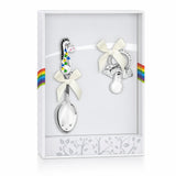 Babylöffel & Schnuller Set 925 Silber Pferd schwarz - Premium Geschenkideen