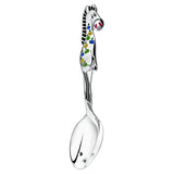Babylöffel 925 Silber mit Pferdchen-Motiv & schwarzer Emaille – personalisierbares Geschenk zur Taufe.