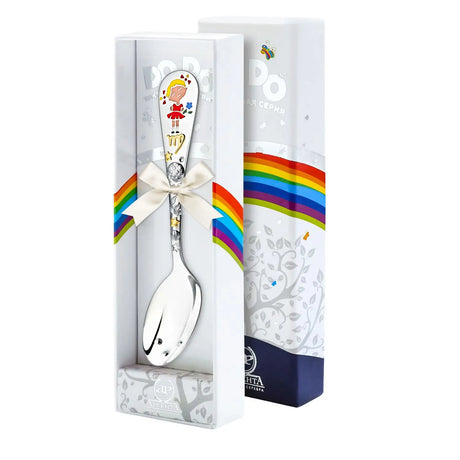 Geschenkbox mit Babylöffel 925 Silber Jungfrau – DoDo-Kollektion Sternzeichen Babygeschenk.