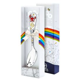 Geschenkbox mit Babylöffel 925 Silber Krebs – DoDo-Kollektion Sternzeichen Babygeschenk.