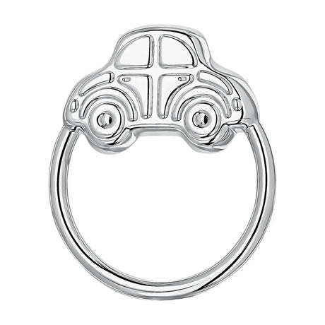 Geschenkbox mit Rassel & Babylöffel Auto-Design aus 925 Sterling Silber in Geschenkbox.